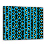 0059 Comic Head Bothered Smiley Pattern Canvas 20  x 16  (Stretched)