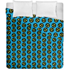 0059 Comic Head Bothered Smiley Pattern Duvet Cover Double Side (California King Size) from UrbanLoad.com