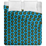 0059 Comic Head Bothered Smiley Pattern Duvet Cover Double Side (California King Size)