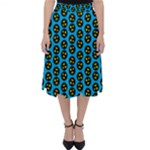 0059 Comic Head Bothered Smiley Pattern Classic Midi Skirt