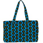 0059 Comic Head Bothered Smiley Pattern Canvas Work Bag
