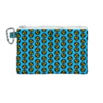 0059 Comic Head Bothered Smiley Pattern Canvas Cosmetic Bag (Medium)