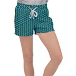 0059 Comic Head Bothered Smiley Pattern Velour Lounge Shorts