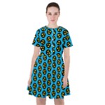 0059 Comic Head Bothered Smiley Pattern Sailor Dress