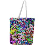 Colorful paint texture                                                Full Print Rope Handle Tote (Large)