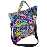 Colorful paint texture                                                    Fold Over Handle Tote Bag