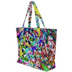 Colorful paint texture                                                Zip Up Canvas Bag