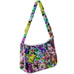 Colorful paint texture                                                Zip Up Shoulder Bag