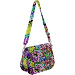 Colorful paint texture                                               Saddle Handbag