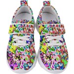 Colorful paint texture                                                 Kids  Velcro Strap Shoes
