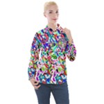 Colorful paint texture                                                   Women s Long Sleeve Pocket Shirt