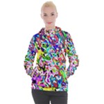 Colorful paint texture                                                  Women s Hooded Pullover