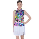 Colorful paint texture                                                   Women’s Sleeveless Polo