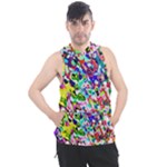 Colorful paint texture                                                  Men s Sleeveless Hoodie