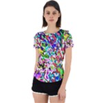 Colorful paint texture                                                    Back Cut Out Sport Tee