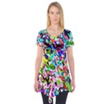Colorful paint texture                                                    Short Sleeve Tunic