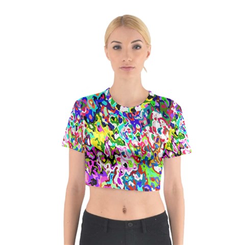 Colorful paint texture                                                    Cotton Crop Top from UrbanLoad.com