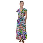 Colorful paint texture                                                      Flutter Sleeve Maxi Dress