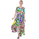 Colorful paint texture                                                      Waist Tie Boho Maxi Dress