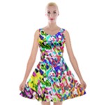Colorful paint texture                                                    Velvet Skater Dress