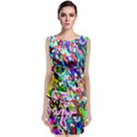 Colorful paint texture                                                         Classic Sleeveless Midi Dress