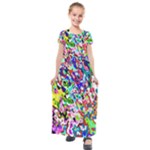 Colorful paint texture                                                  Kids  Short Sleeve Maxi Dress