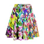 Colorful paint texture                                                      High Waist Skirt