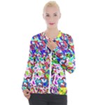 Colorful paint texture                                                  Casual Zip Up Jacket