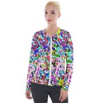 Colorful paint texture                                                    Velour Zip Up Jacket