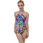 Colorful paint texture                                                  Go with the Flow One Piece Swimsuit
