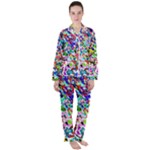 Colorful paint texture                                                 Satin Long Sleeve Pyjamas Set