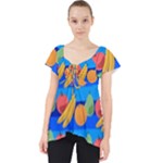 Fruit Texture Wave Fruits Lace Front Dolly Top