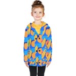 Fruit Texture Wave Fruits Kids  Double Breasted Button Coat