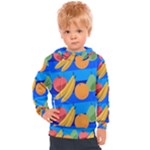 Fruit Texture Wave Fruits Kids  Hooded Pullover