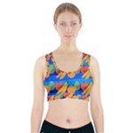 Fruit Texture Wave Fruits Sports Bra With Pocket