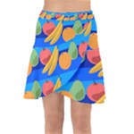 Fruit Texture Wave Fruits Wrap Front Skirt