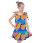 Fruit Texture Wave Fruits Kids  Tie Up Tunic Dress