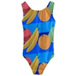 Fruit Texture Wave Fruits Kids  Cut-Out Back One Piece Swimsuit