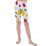 Strawberry Lemons Fruit Kids  Mid Length Swim Shorts