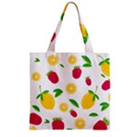 Strawberry Lemons Fruit Zipper Grocery Tote Bag