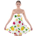 Strawberry Lemons Fruit Strapless Bra Top Dress