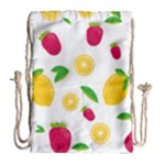 Strawberry Lemons Fruit Drawstring Bag (Large)