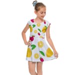 Strawberry Lemons Fruit Kids  Cap Sleeve Dress