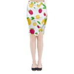 Strawberry Lemons Fruit Midi Wrap Pencil Skirt