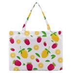 Strawberry Lemons Fruit Zipper Medium Tote Bag