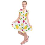 Strawberry Lemons Fruit Kids  Short Sleeve Dress