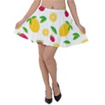 Strawberry Lemons Fruit Velvet Skater Skirt