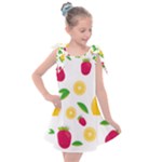 Strawberry Lemons Fruit Kids  Tie Up Tunic Dress