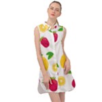 Strawberry Lemons Fruit Sleeveless Shirt Dress
