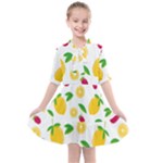 Strawberry Lemons Fruit Kids  All Frills Chiffon Dress